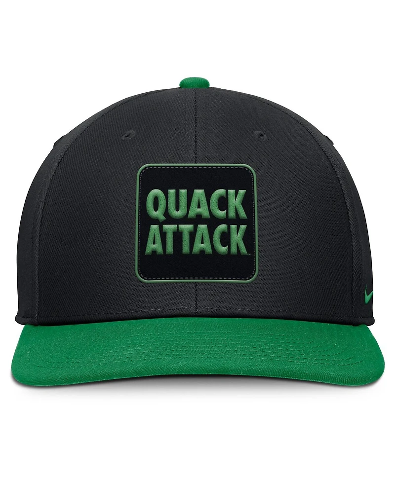 Nike Men's Black/Green Oregon Ducks 2025 Sideline Campus Pro Local Snapback Hat