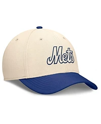 Nike Men's Natural/Royal New York Mets Statement Rise Performance Flex Hat