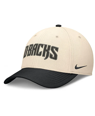 Nike Men's Natural/Black Arizona Diamondbacks Statement Rise Performance Flex Hat