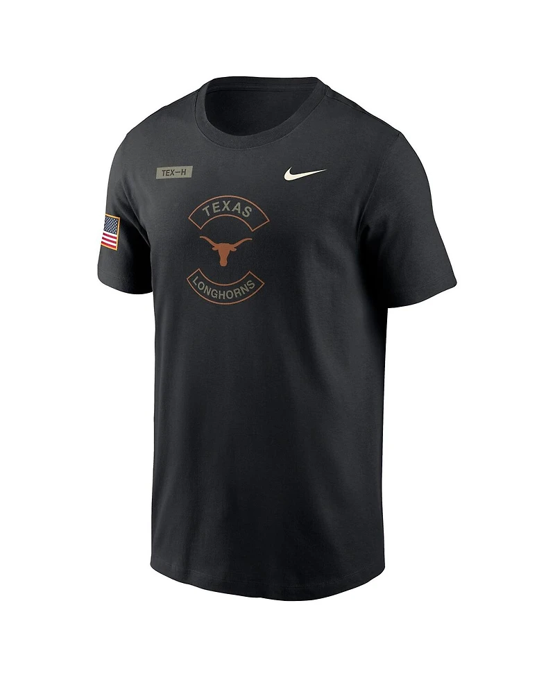 Nike Men's Black Texas Longhorns 2025 Military Appreciation Performance T-Shirt