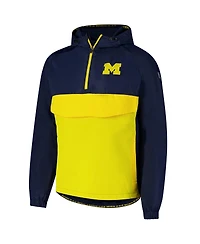 Colosseum Men's Navy Michigan Wolverines Reloaded Anorak Half-Zip Jacket