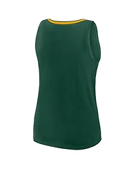 Logo Athletic Women's Green Bay Packers Stellar Win V-Neck Tank Top