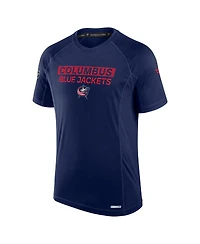 Fanatics Men's Navy Columbus Blue Jackets Authentic Pro Rink Tech T-Shirt