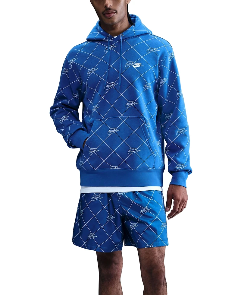 Nike Men's Sportswear Club Fleece Pullover Printed Hoodie