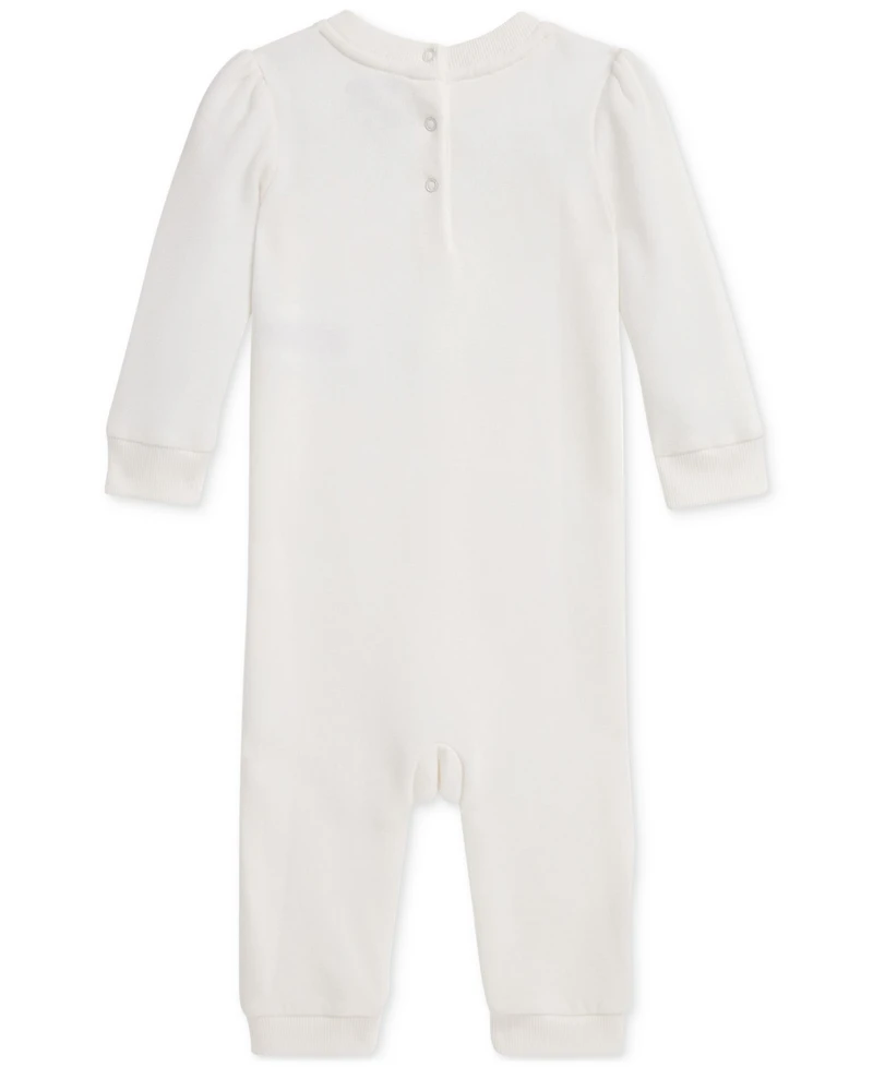 Polo Ralph Lauren Baby Girls Bear Fleece Coverall