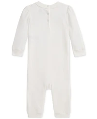 Polo Ralph Lauren Baby Girls Bear Fleece Coverall