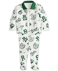Polo Ralph Lauren Baby Boys Reversible Jacket, Bodysuit & Footed Pant Set