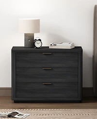 Manhattan Comfort Evelyn 32" 3-Drawer Nightstand