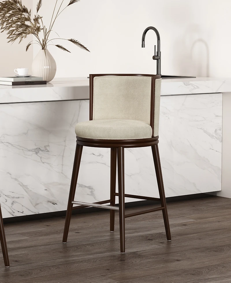 Manhattan Comfort Evalyn 40" Upholstered Barstool