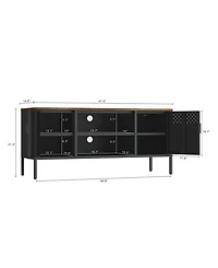 Manhattan Comfort Landen 47.3" 6-Shelf Tv Stand Fits TVs up to 40"