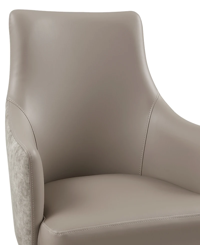 Manhattan Comfort Connie Leatherette Upholstered Dining Armchair