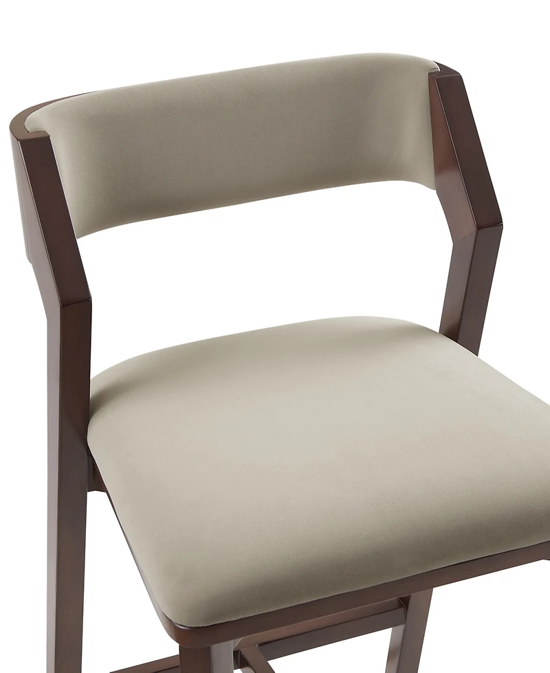 Manhattan Comfort Patricia 36.2" Velvet Upholstered Counter Stool