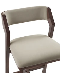 Manhattan Comfort Patricia 36.2" Velvet Upholstered Counter Stool