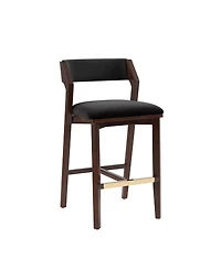 Manhattan Comfort Patricia 39.2" Velvet Upholstered Barstool