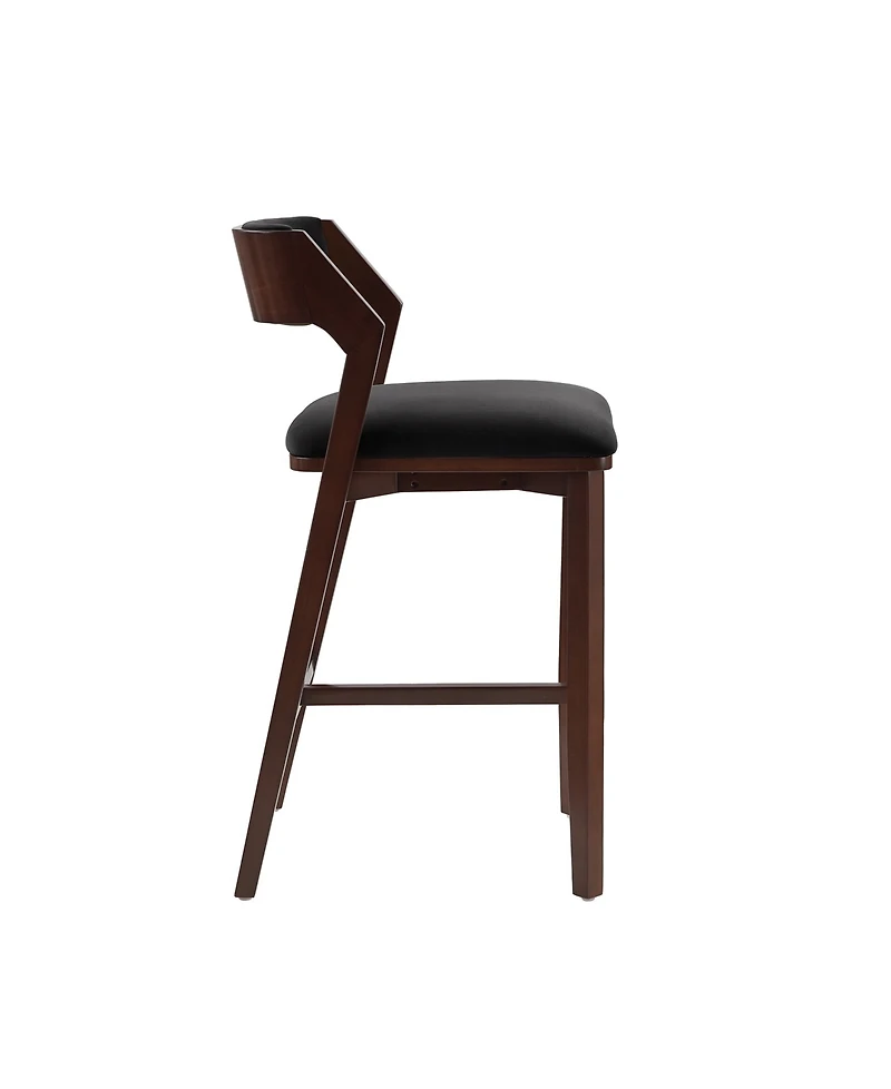 Manhattan Comfort Patricia 39.2" Velvet Upholstered Barstool