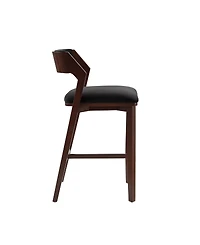 Manhattan Comfort Patricia 39.2" Velvet Upholstered Barstool