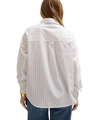 Lily and Lionel London Women's Dapper Double Placket Stripe Shirt