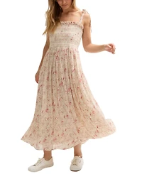 Lily and Lionel London Women's Annie Smocked Print Maxi Dress