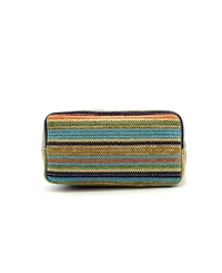 Like Dreams Auburn Striped Straw Tote Bag