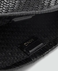 Mango Women's Braided Leather Shoulder Bag