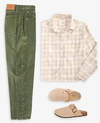 Lucky Brand Women's Plaid Cotton Flannel Button-Front Shirt