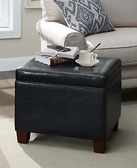 Convenience Concepts 21.75" Faux Leather Madison Storage Ottoman