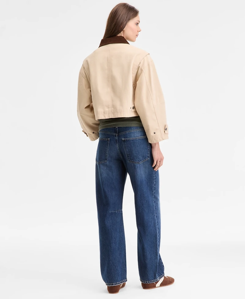 Lucky Brand Women's Mid-Rise Barrel Wide-Leg Jeans