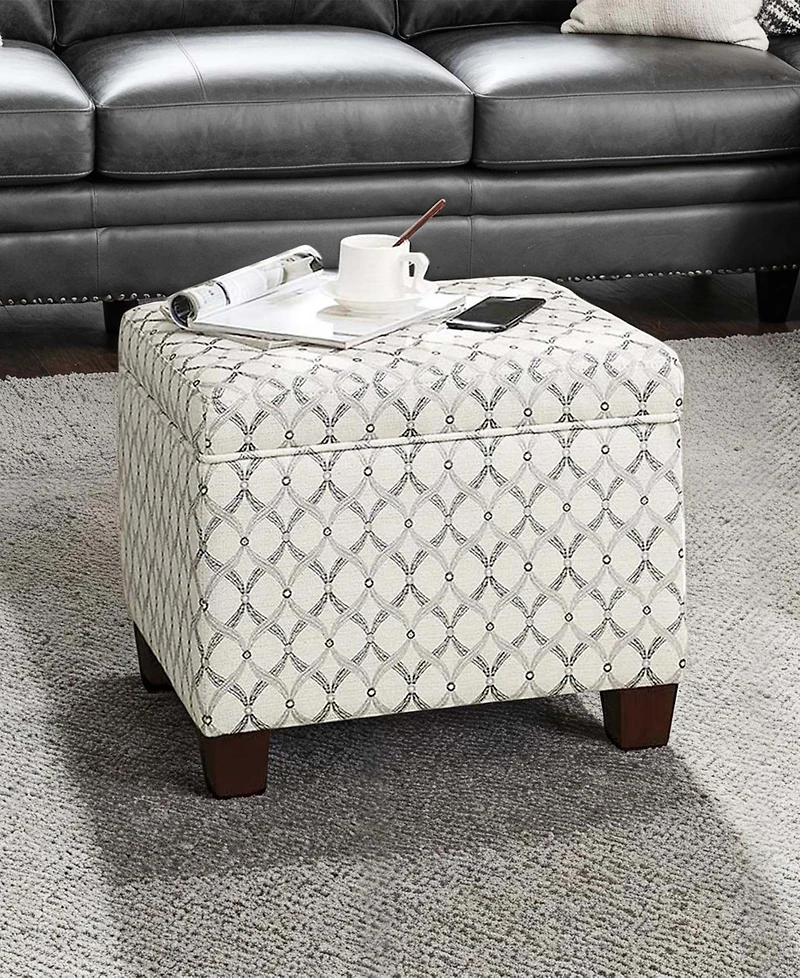 Convenience Concepts 21.75" Print Fabric Madison Storage Ottoman