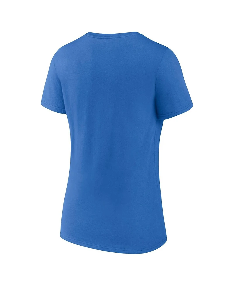 Fanatics Women's Blue Oklahoma City Thunder 2025 Nba Finals Champions Fast Break Hometown V-Neck T-Shirt