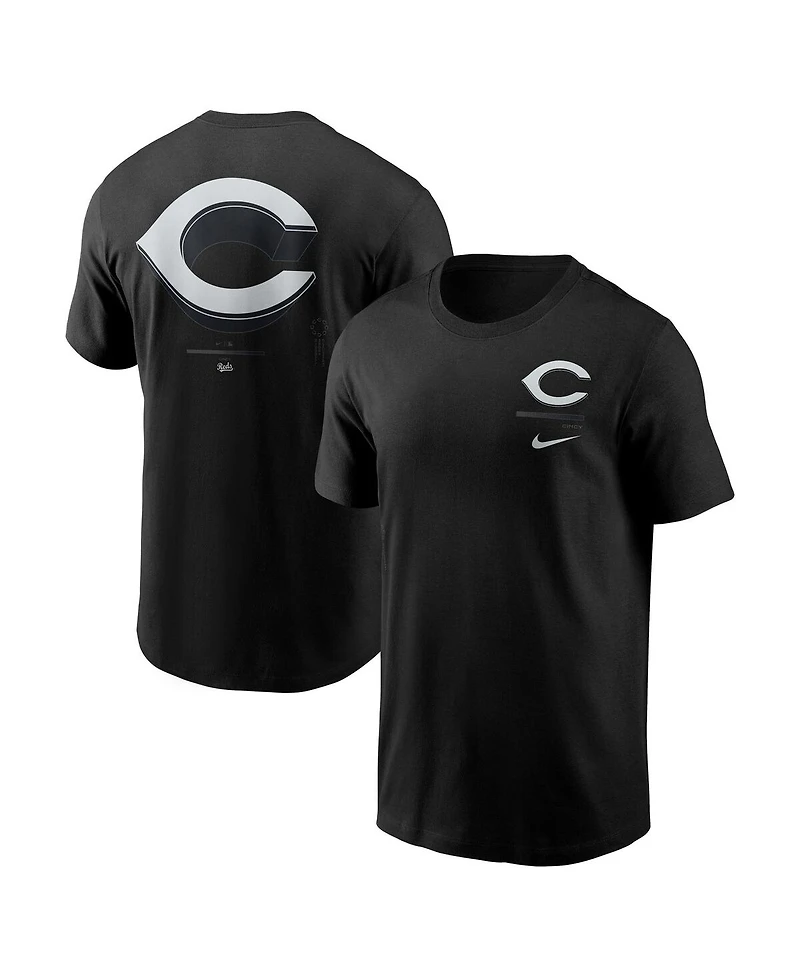 Nike Men's Black Cincinnati Reds Lights Out Bar Loading T-Shirt