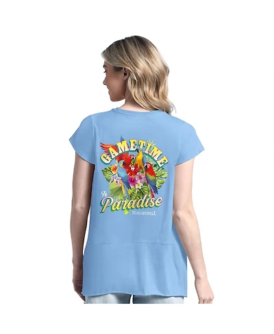 Margaritaville Women's Light Blue New York Yankees Gametime is Paradise T-Shirt