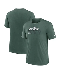 Nike Men's Heather Green New York Jets Long Pass Tri-Blend T-Shirt