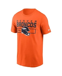 Nike Men's Orange Denver Broncos Primetime Helmet Essential T-Shirt