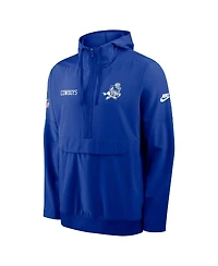 Nike Men's Royal Dallas Cowboys Sideline Alt Pack Anorak Half-Zip Hoodie Jacket