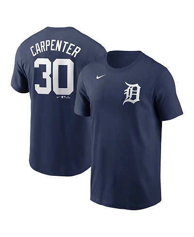 Nike Men's Kerry Carpenter Navy Detroit Tigers Fuse Name Number T-Shirt