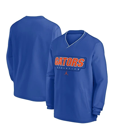 Jordan Men's Royal Florida Gators 2024 Sideline Pullover Windshirt