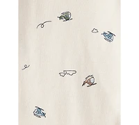 Carter's Baby Boys Construction-Print Long-Sleeve Bodysuits, 4 Pack