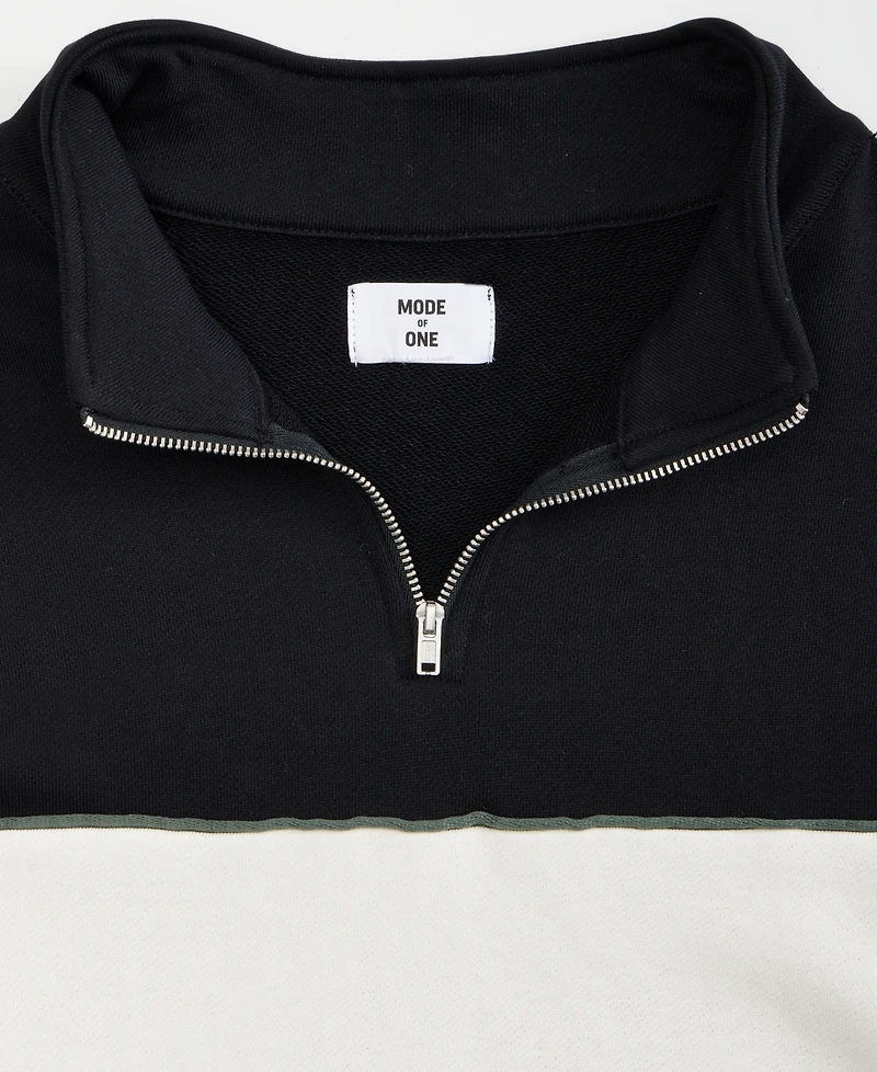 Mode of One Men's Relaxed-Fit Half-Zip Sweatshirt, Macy's Exclusive