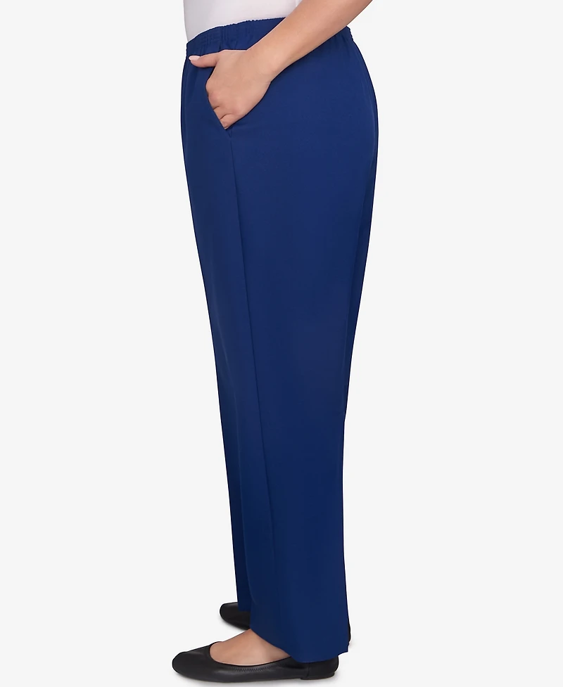 Alfred Dunner Plus Classic Poly Accord Medium Length Pants