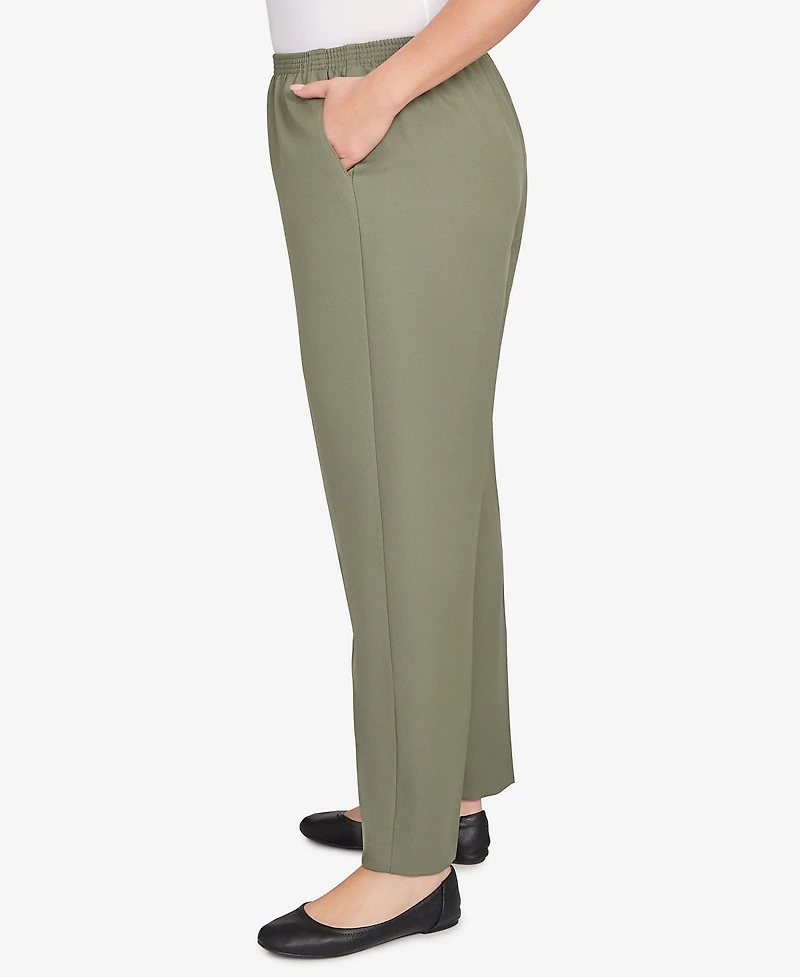 Alfred Dunner Plus Size Classic Poly Accord Medium Length Pants