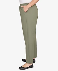 Alfred Dunner Plus Size Classic Poly Accord Medium Length Pants