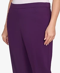 Alfred Dunner Plus Classic Allure Fitted Stretch Short Length Pants