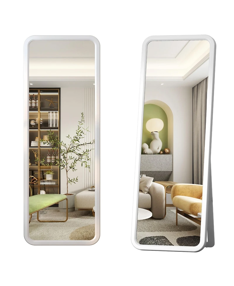 Vlsrka Full-length mirror with wooden frame for floor standing or wall mounting