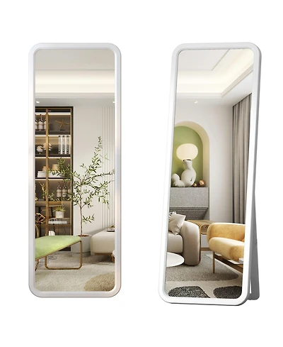 Vlsrka Full-length mirror with wooden frame for floor standing or wall mounting