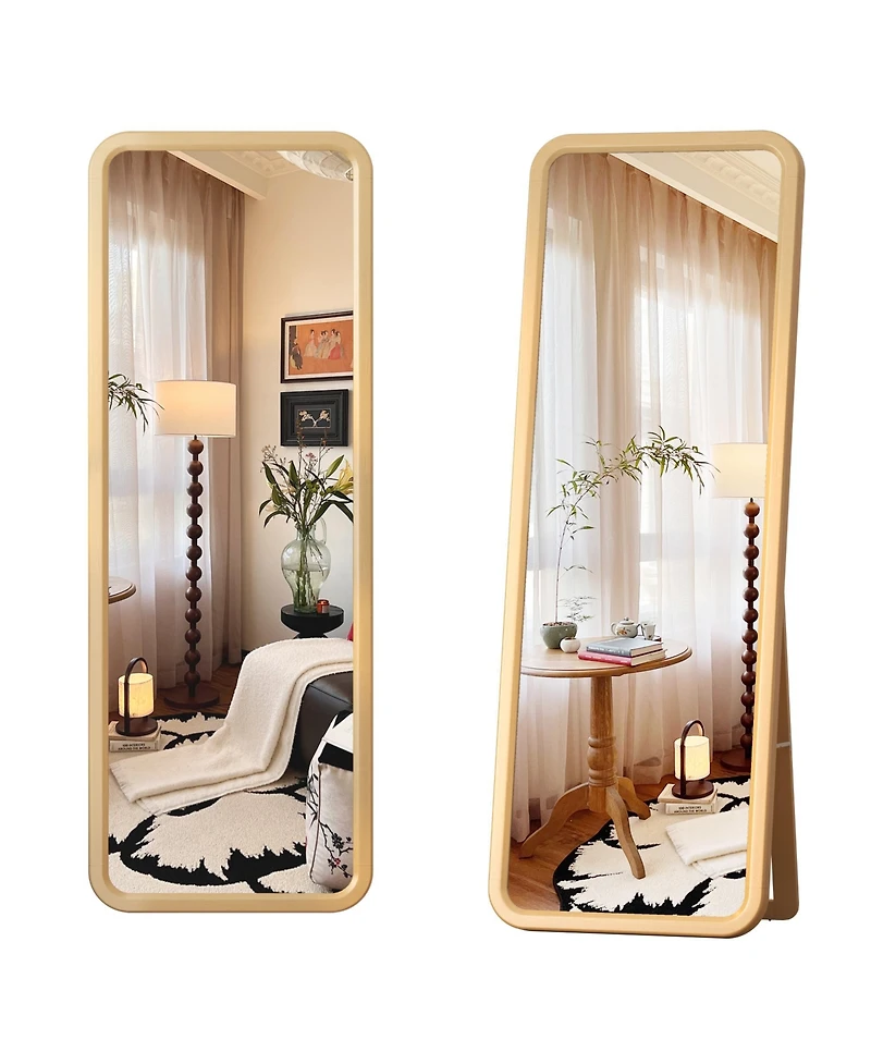 Vlsrka Full-length mirror with wooden frame for floor standing or wall mounting