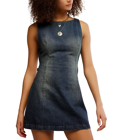 Free People Women's Atlas Cotton Denim Mini Dress