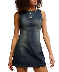 Free People Women's Atlas Cotton Denim Mini Dress
