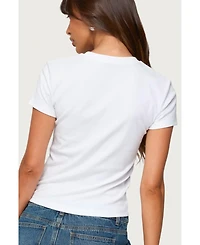 Edikted Womens Fresh Strawberries Graphic T Shirt