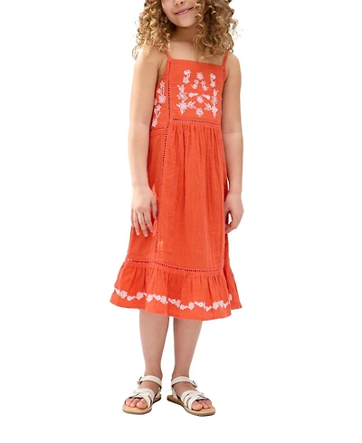 Raffya Kids Eina Ladder Insert Embroidered Dress