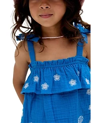 Raffya Kids Savvanah Frill Neck All Over Embroidered Co-Ord Set